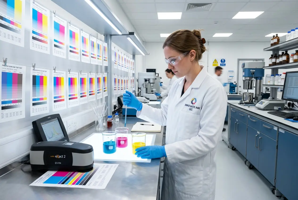 Krishna Ink quality control laboratory colour testing
